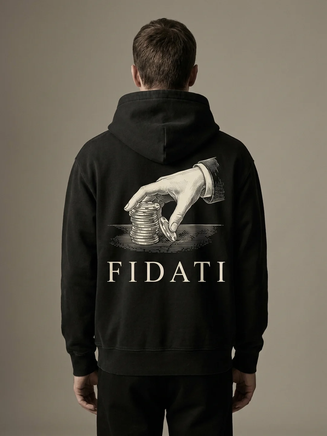Fidati — All In — felpa poker nera