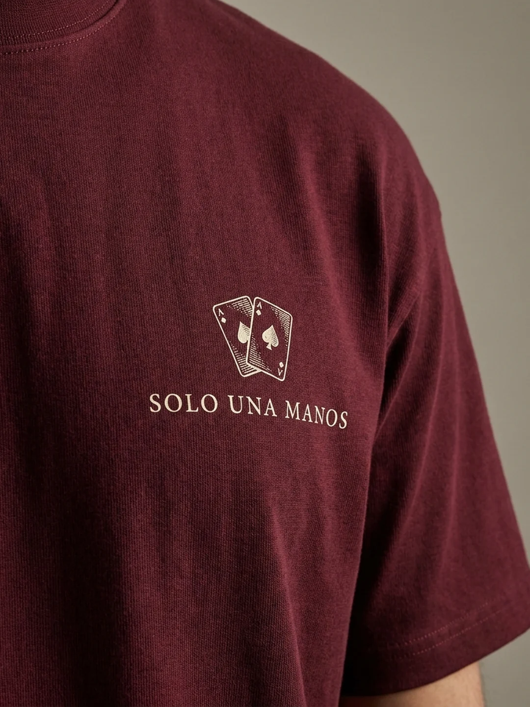 Solo Una Manos — maglietta poker elegante